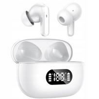 Belaidės ausinės su mikrofonu, TWS Bluetooth, įkrovimo dėklas su LED