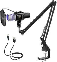 USB mikrofonas TC30S, RGB, podcastams, žaidimams, kardioidinis