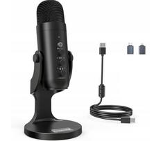 Mikrofonas ZealSound K66, USB/USB-C, 3,5 mm, tinka PS4/PS5, tinklaraščiams ir transliacijoms