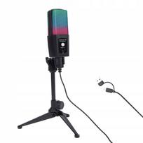 USB mikrofonas su stovu ir RGB XP apšvietimu