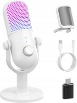 USB RGB kondensatorinis mikrofonas žaidimams ir transliacijoms