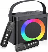 Hi-Fi karaokės rinkinys YS-219, 2 mikrofonai, 10W, RGB, Bluetooth, USB