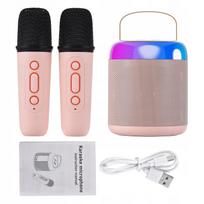 Nešiojamas mikrofonas ir garso rinkinys Mini Karaoke BT su 2 K7