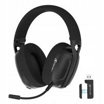Belaidės žaidimų ausinės ATTACK SHARK L80PRO, BT, 2.4G, USB C, juodos