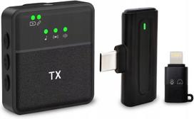 Belaidis mikrofonas iPhone ir Android, 3 garso režimai, triukšmo slopinimas