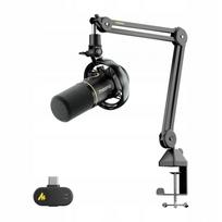 Dinaminis mikrofonas Maono PD200WS su USB laikikliu, XLR ir Bluetooth, juodas