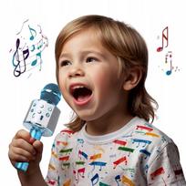 Vaikiškas belaidis mikrofonas su „Bluetooth“ karaoke kolonėle