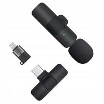 Belaidis mikrofonas K8 su USB-C ir Lightning adapteriu