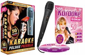 Karaokės rinkinys mergaitėms: „Polish Hits“ DVD su mikrofonu