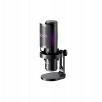 Laidinis mikrofonas su stovu K9, 108 dB, RGB, USB-C, juodas