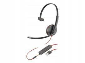 Laidinės ausinės HP Poly Blackwire 3215 su USB-A