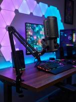 Kondensatorinis mikrofonas AstroByte ZENITH USB su RGB stovu žaidimams