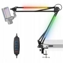 Mikrofono laikiklis su RGB apšvietimu, profesionalus stovas