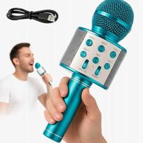 Belaidis karaoke mikrofonas su garsiakalbiu, vaikams