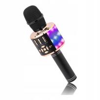 Belaidis karaoke mikrofonas vaikams su LED, nešiojamas