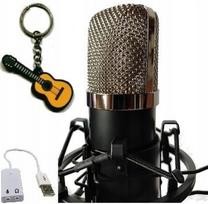 Studijinis kondensatorinis mikrofonas su USB ir stoveliu