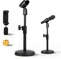 Mikrofono stovas, 26–36 cm, su 3-in-1 telefono laikikliu, 5/8" ir 3/8" sriegiai