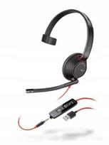 Laidinės ausinės su mikrofonu Plantronics Poly Blackwire C5210, USB-A, 3,5 mm