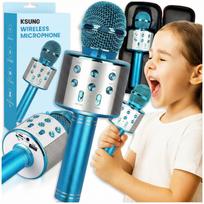 Belaidis mikrofonas vaikams su Bluetooth garsiakalbiu, USB, dovana