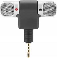 Sulankstomas mini stereo mikrofonas 3,5 mm lizdu, tinka nešiojamam ar stacionariam kompiuteriui