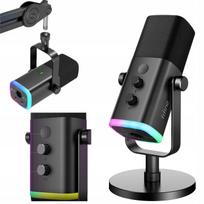Dinaminis mikrofonas USB/XLR su RGB pašvietimu, PS5, studijoms, žaidimams