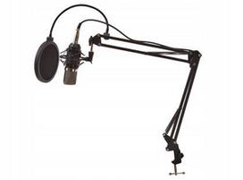 Studijinis mikrofonas su stovu HYKKER 210230-PSM