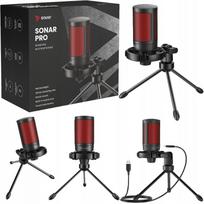 Kondensatorinis USB mikrofonas su stovu SAVIO SONAR PRO 01