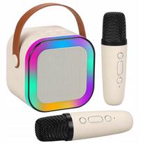 Karaokės rinkinys vaikams su dviem belaidžiais mikrofonais ir Bluetooth garsiakalbiu