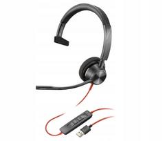 Laidinės ausinės HP Poly Blackwire 5210 su USB-A, viena ausinė