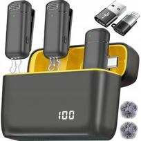 Belaidis mikrofonas su segtuku, skirtas iPhone ir USB-C telefonams, X2