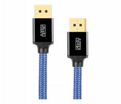 Vaizdo kabelis SILVER MONKEY X DisplayPort 2.0, 3 m, mėlynas, 8K/4K