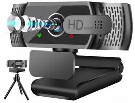 Web kamera HD 1080p su mikrofonu, juoda