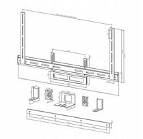 Ekrano laikiklis Neomounts Poly AV2-500BL, 43–110", VESA 200x200–800x600, 10 kg