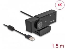 Internetinė kamera Delock 96400, USB, 4K, su mikrofonu, 110°, su stovu