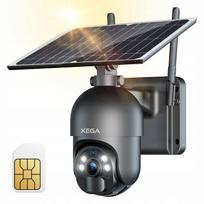 Lauko saulės kamera su SIM kortele, 4G LTE, 3 MP, pasukama, su atminties kortele
