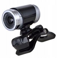 Internetinė kamera USB 720P su mikrofonu ir tvirtinimu, juoda