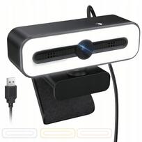 Internetinė kamera su mikrofonu ir apšvietimu, 1080P, USB