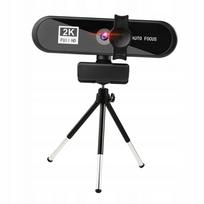 Interneto kamera su mikrofonu, 2K/4K/1080P, USB, juoda