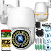 Lauko WiFi kamera, sukiojama, 5MP, IP, IR, Full HD įrašymas