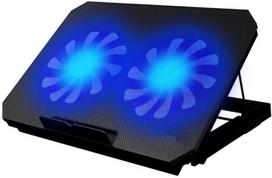 Aušinimo padėklas 360x290 mm su dviem ventiliatoriais, reguliuojamas, USB maitinimas