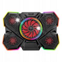Nešiojamojo kompiuterio aušinimo stovas Rampage S47 CoolFlow RGB, 12–17", reguliuojamas