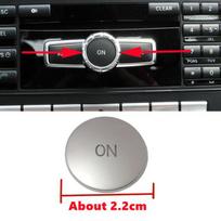 ABS automobilio konsolės CD skydelis Multimedijos jungiklio mygtukai blizgučiai garsumo mygtuko dangtelis, skirtas Mercedes Benz CE klasė W204 W212 GLK Style 2 gray