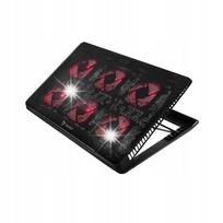 Nešiojamojo kompiuterio aušinimo stovas SAVIO COS-01, 12–17", 6 ventiliatoriai, LED