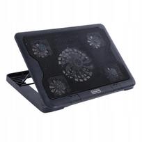 Nešiojamojo kompiuterio aušintuvas su 5 tyliais ventiliatoriais ir 2 USB jungtimis, 12