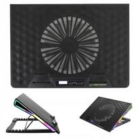 Nešiojamojo kompiuterio aušintuvas su RGB LED, tylus, reguliuojamas
