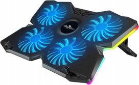 Nešiojamojo kompiuterio aušintuvas K25 PRO, 4 ventiliatoriai, USB, ergonomiškas