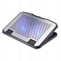 Aliumininis nešiojamojo kompiuterio stovas Hama su ventiliatoriumi ir LED, 15,6
