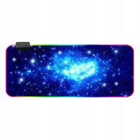RGB žaidimų pelės kilimėlis, 800x300 mm, su LED apšvietimu ir USB