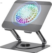 Nešiojamojo kompiuterio stovas su magnetiniu RGB aušintuvu, 360° pasukamas, iki 10 kg