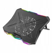 Nešiojamojo kompiuterio aušinimo padėklas Vertux RGB, iki 17", 800 RPM